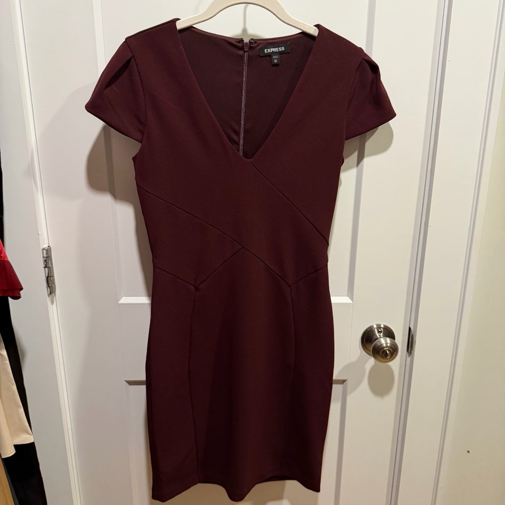 Express Burgundy Dress Size XS